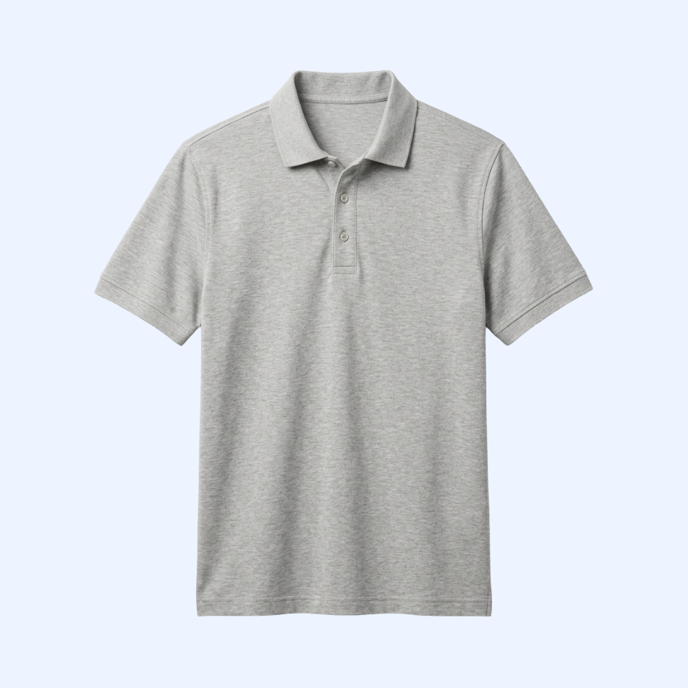 Playera tipo polo gris