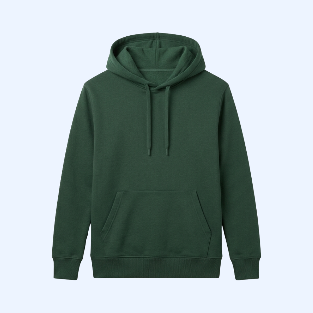 Sudadera verde con capucha