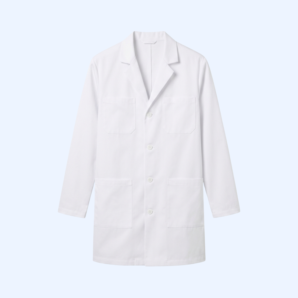 Bata blanca para personal médico